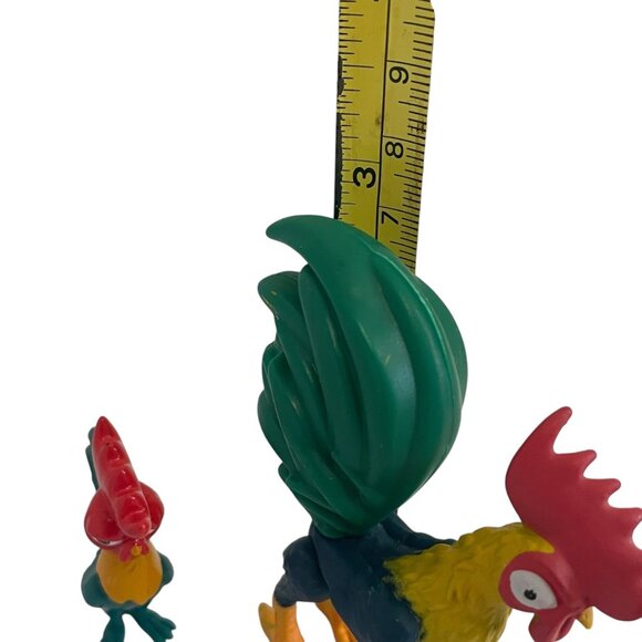 Vintage Colorful Rooster Figurines Set Of 2 Farmhouse Decor Collectibles 3.75" - Picture 3 of 6
